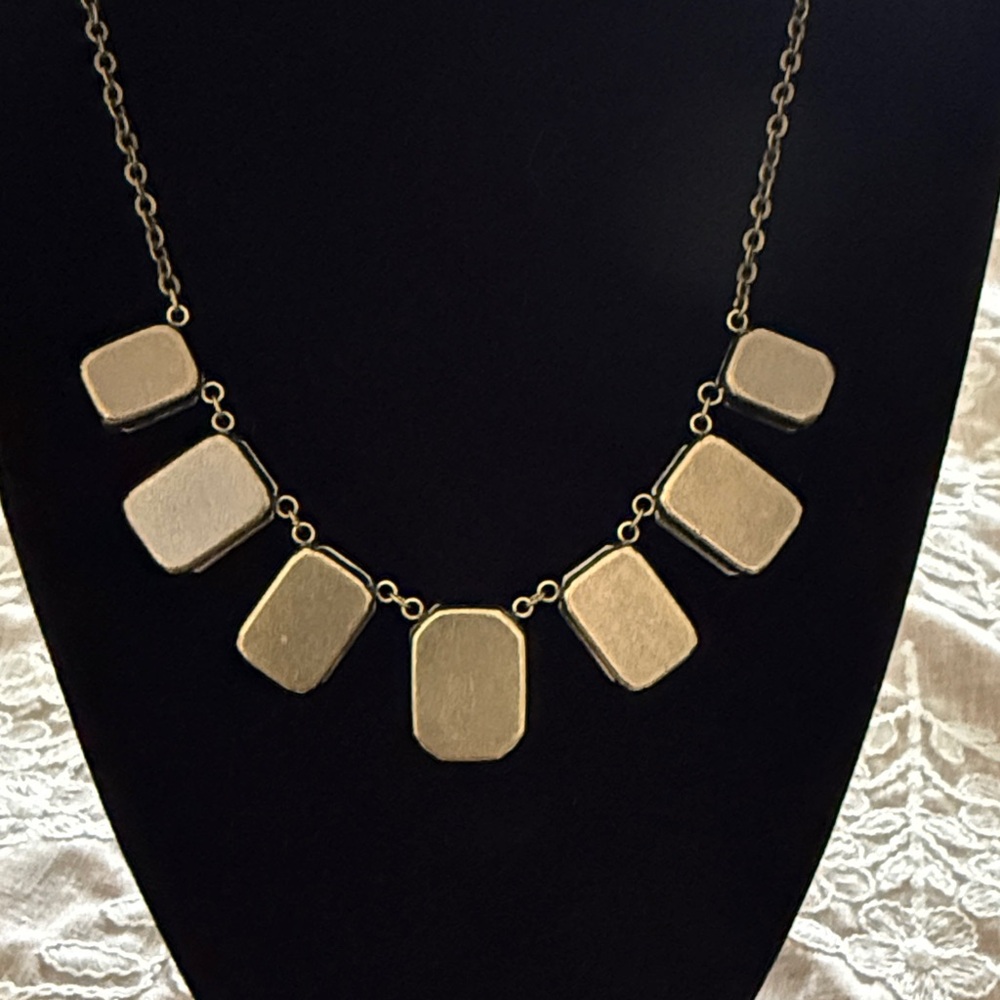 Touchstone Crystal Champagne and Clear Faceted Necklace - Picture 5 of 6